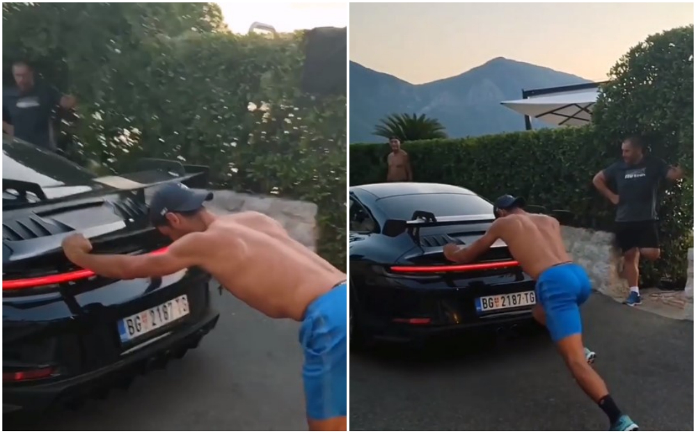 Đoković održava formu: Tokom treninga gurao automobil