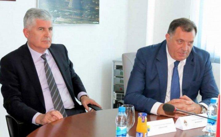 Dodik obećao Čoviću podršku za izmjenu Izbornog zakona i uvođenje kanala na hrvatskom jeziku