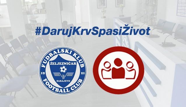 FK Željezničar: Akcija darivanja krvi sutra od 12 do 18 sati, za sve darivaoce obezbijeđena ulaznica