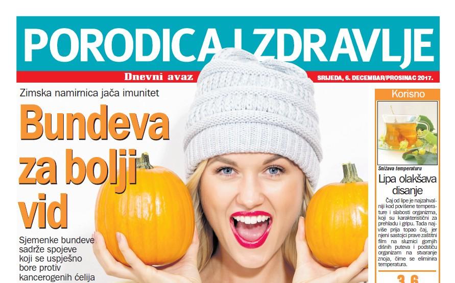 Srijedom u "Dnevnom avazu" - magazin "Porodica i zdravlje"