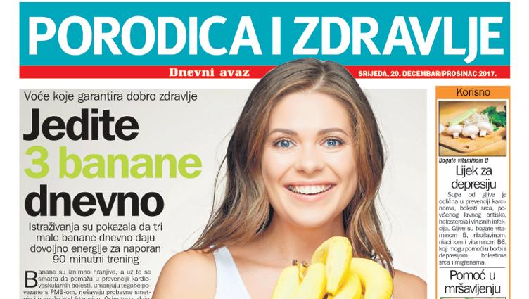 Srijedom u "Dnevnom avazu" - magazin "Porodica i zdravlje"
