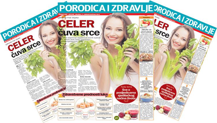 Srijedom u "Dnevnom avazu" - magazin "Porodica i zdravlje"