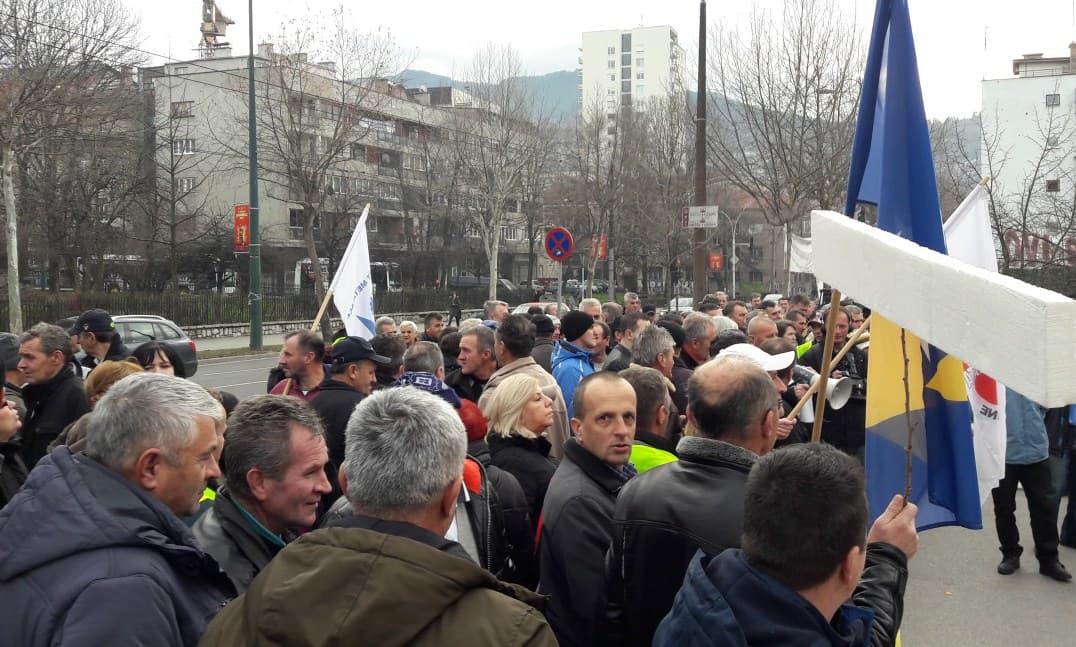 Zenički rudari ponovo protestiraju