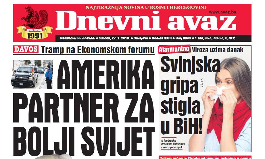 Danas u "Dnevnom avazu" čitajte – Amerika partner za bolji svijet