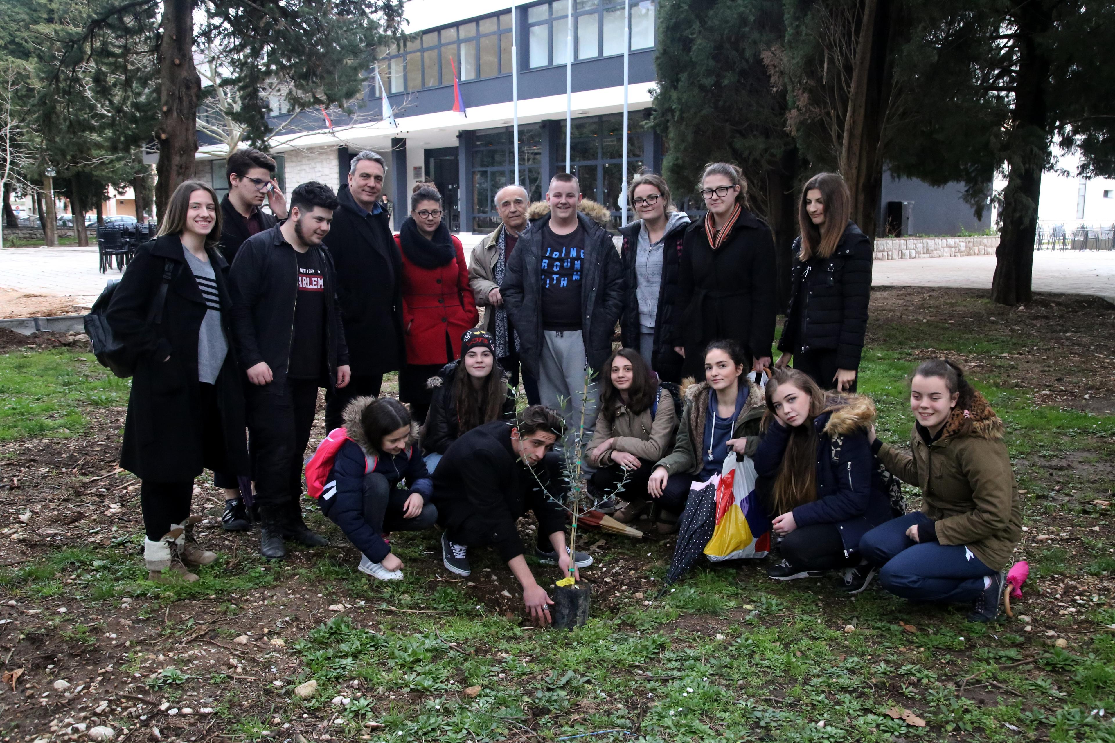 U okviru projekta “Maslinova grana”: Mladi iz Trebinja i Mostara posadili drvo masline