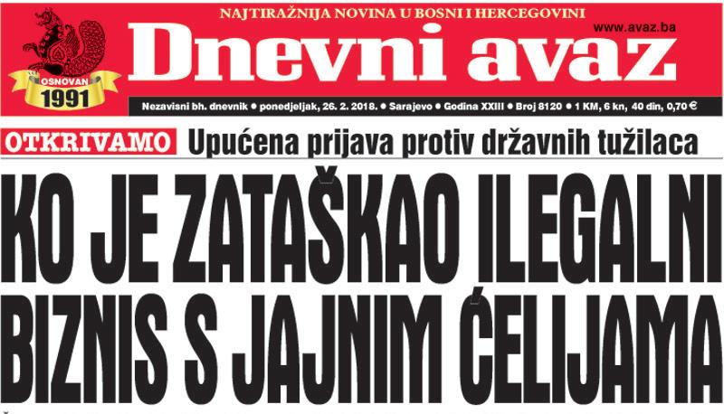 Danas u "Dnevnom avazu" čitajte – Ko je zataškao ilegalni biznis s jajnim ćelijama