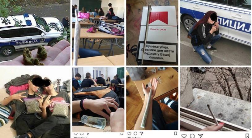 Inspektori traže maloljetnike sa skandaloznih fotografija sa drogom