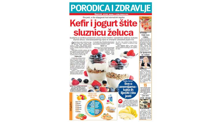 Srijedom u „Dnevnom avazu“ - magazin „Porodica i zdravlje“