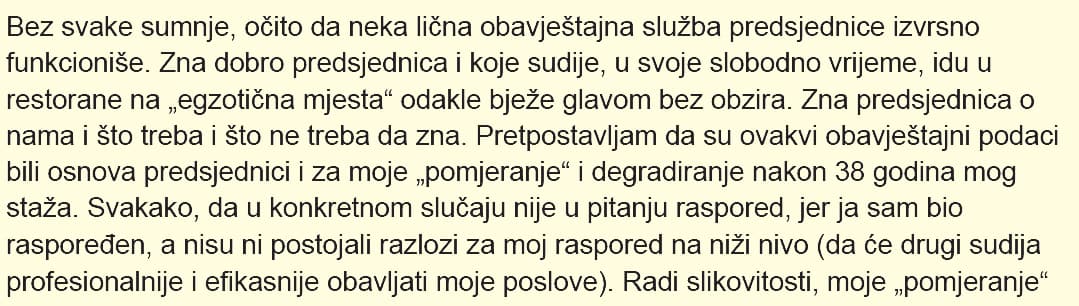 Faksimil pisma koje je sudija Crnjak poslao kolegama, a u kojem se govori o tome da je sve znala o sudijama - Avaz