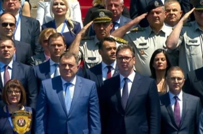 Milorad Dodik i Dragan Mektić na proslavi Dana policije Srbije