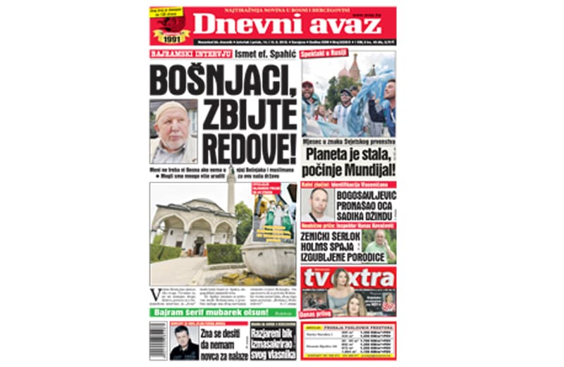 U bajramskom dvobroju "Dnevnog avaza" na 136 strana pročitajte: Bošnjaci, zbijte redove