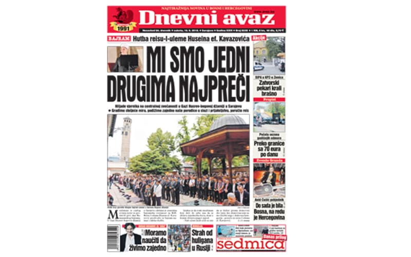 Danas u "Dnevnom avazu" čitajte: Mi smo jedni drugima najpreči