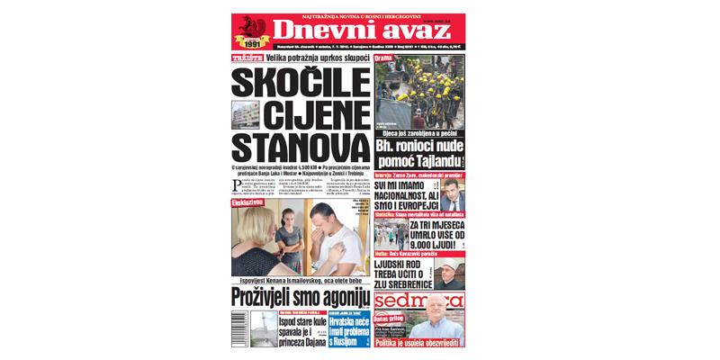 Danas u "Dnevnom avazu" čitajte – Skočile cijene stanova