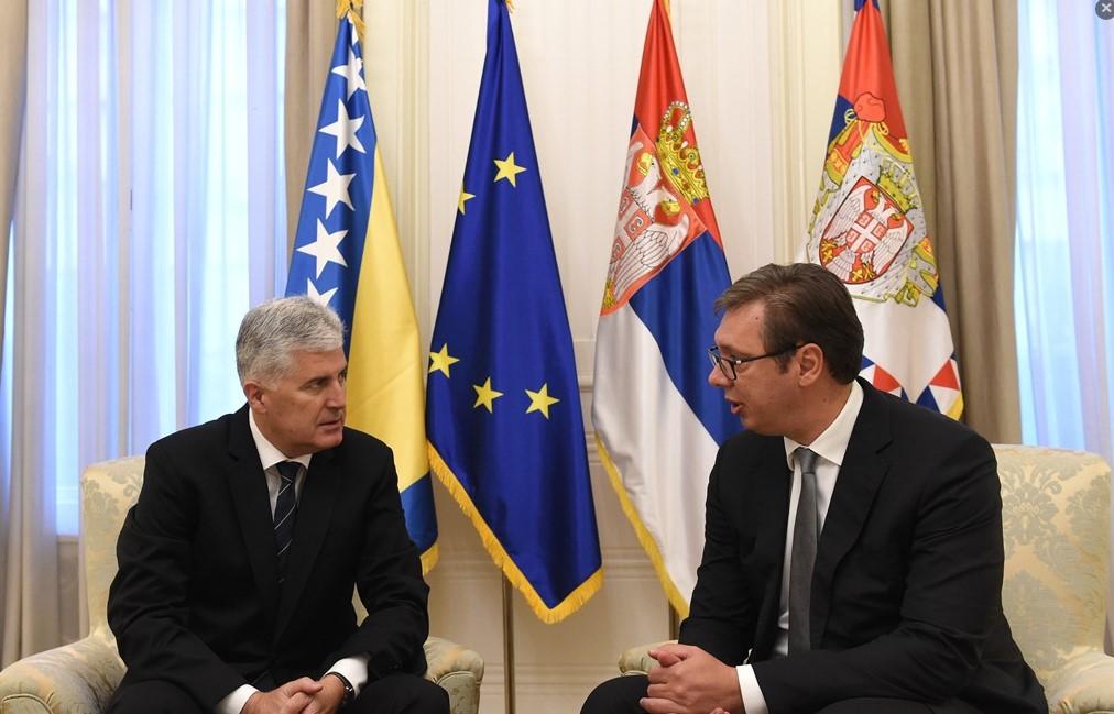 Čović i Vučić razgovarali o daljnjem unapređenju odnosa BiH i Srbije