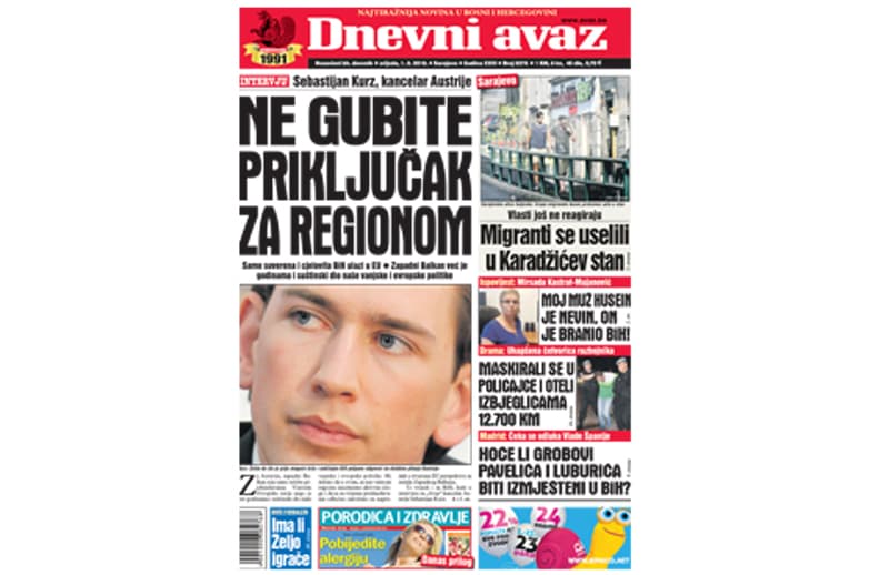 Danas u "Dnevnom avazu" čitajte: Ne gubite priključak za regionom