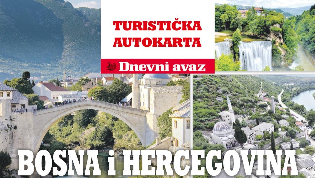''Dnevni avaz'' svim čitaocima poklanja turističku autokartu Bosne i Hercegovine