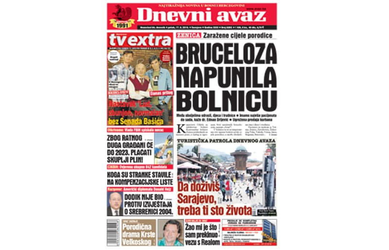 Danas u "Dnevnom avazu" čitajte - Bruceloza napunila bolnicu