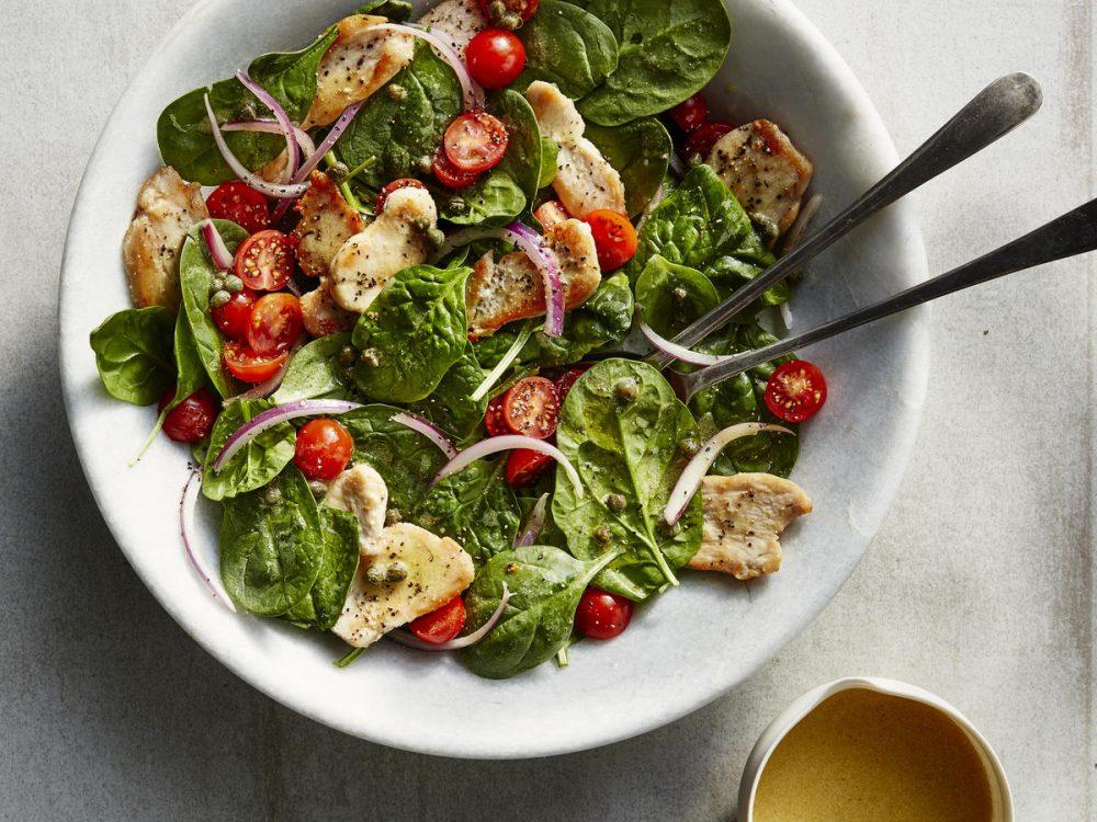Salata s piletinom i špinatom
