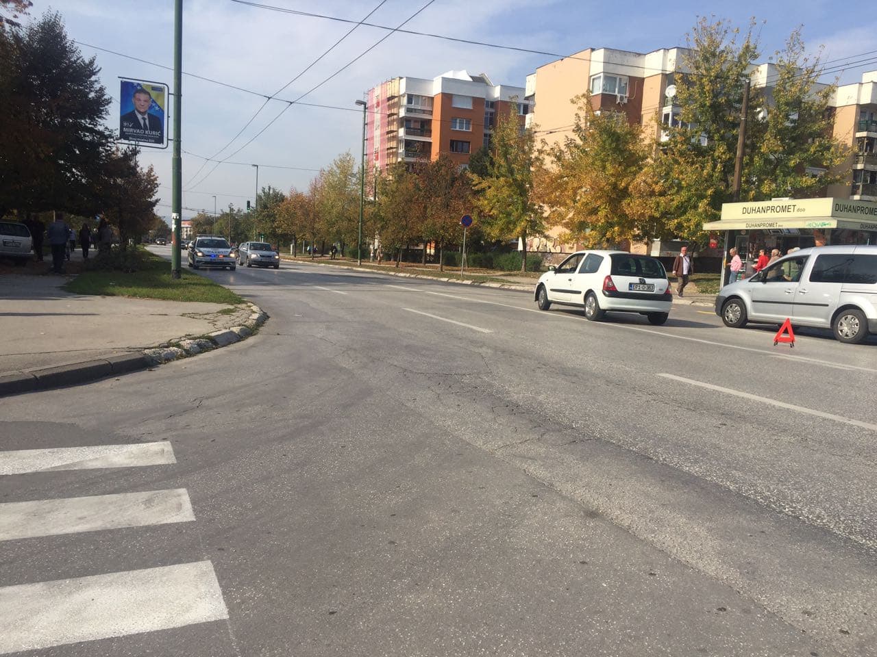 Udes na Dobrinji, saobraćaj se odvija otežano