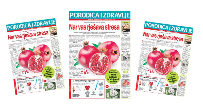 Srijedom u „Dnevnom avazu“ magazin „Porodica i zdravlje“: Nar vas rješava stresa