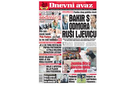 Danas u "Dnevnom avazu" čitajte: Bakir s odmora ruši ljevicu