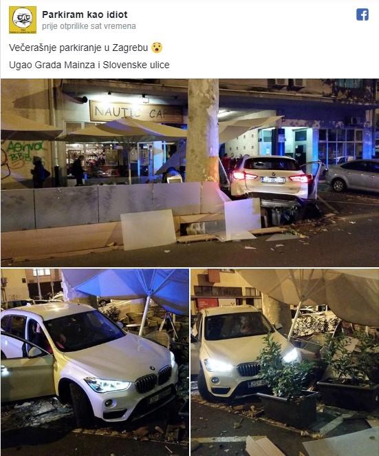 Nesreća u Zagrebu: BMW-om uletio u terasu kafića