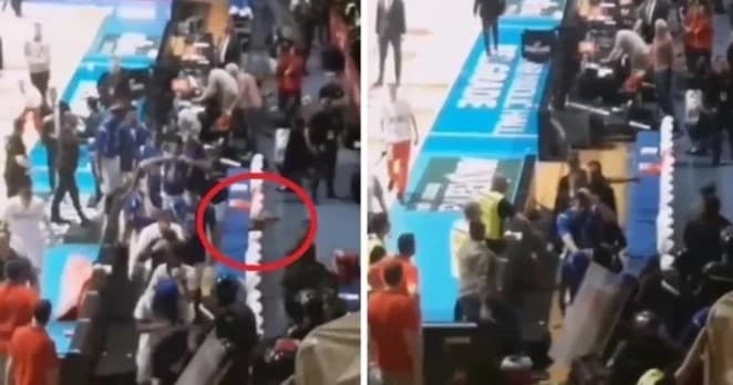 Navijači Crvene zvezde ciglom gađali košarkaše Budućnosti