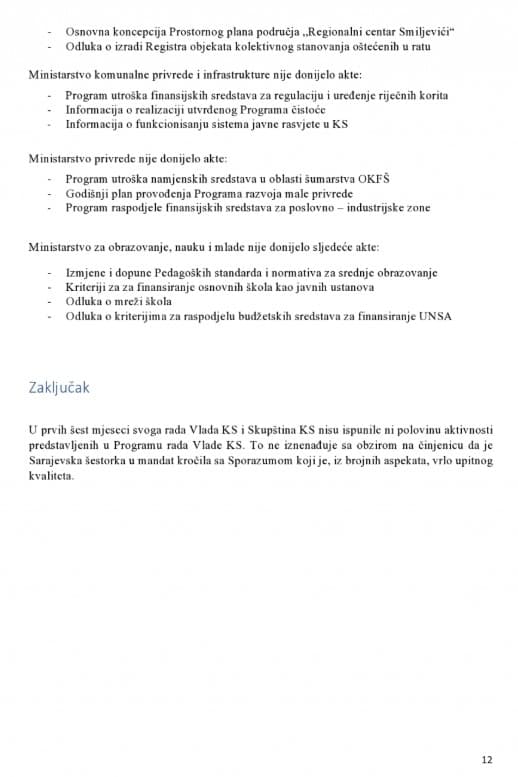 Analiza za prvih šest mjeseci - Avaz
