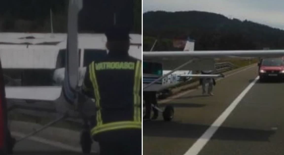 Drama na autoputu: Avion sletio na cestu, vozači u šoku gledali šta se dešava