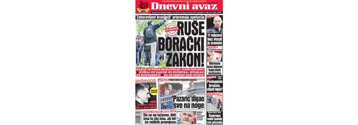 Danas u "Dnevnom avazu" čitajte: Ruše borački zakon