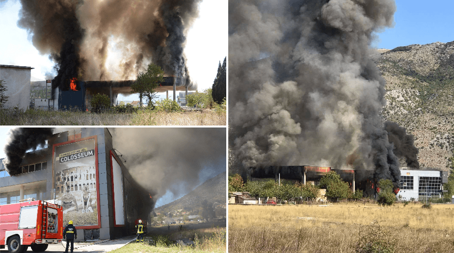 Pogledajte video: Gori zgrada Sportskog centra "Borsa" kod Mostara, nema informacija o žrtvama