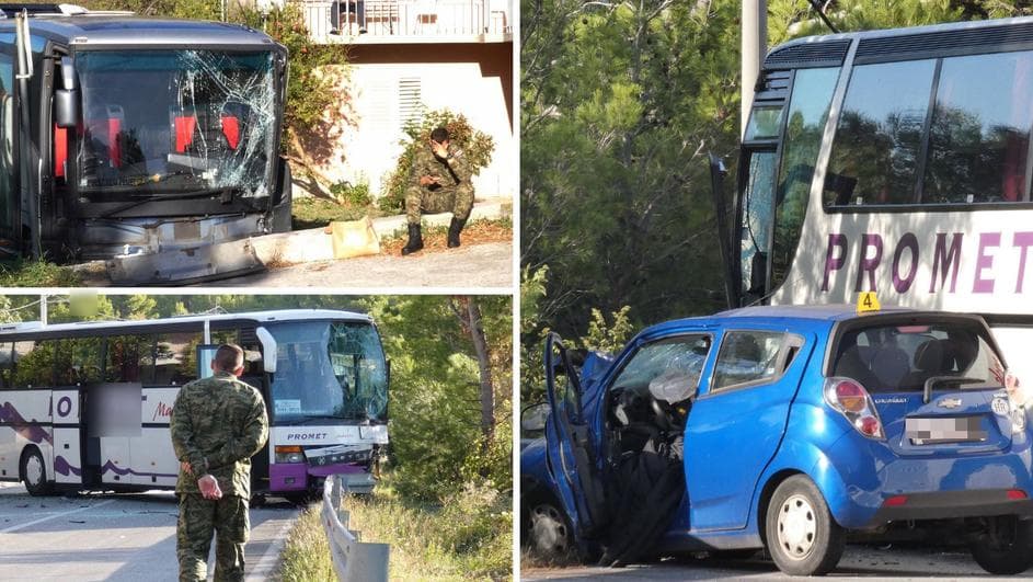 U sudaru dva autobusa i auta šest vojnika povrijeđeno, umrla žena