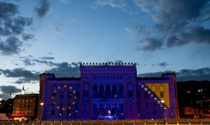 Vijećnica u bojama Evropske unije