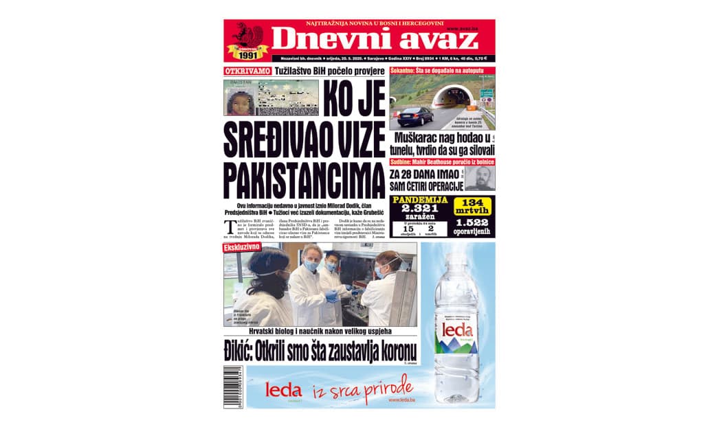 Danas u "Dnevnom avazu" čitajte: Ko je sređivao vize Pakistancima