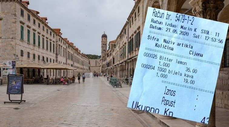 Dubrovnik bez turista: Pogledajte koliko ovih dana košta sok na Stradunu