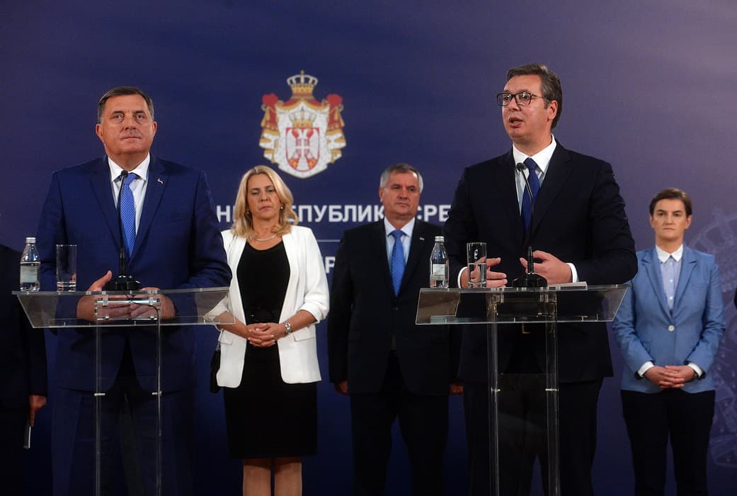 Počeo sastanak Vučića s Dodikom, Cvijanović i Viškovićem