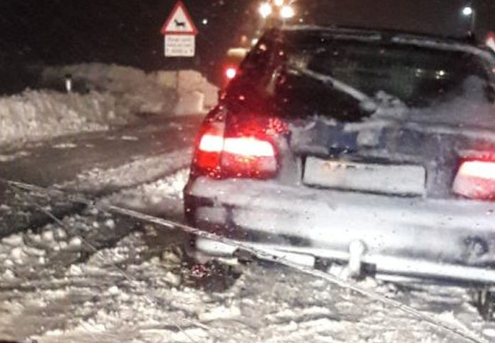 Upozorenje vozačima na snijeg na cestama