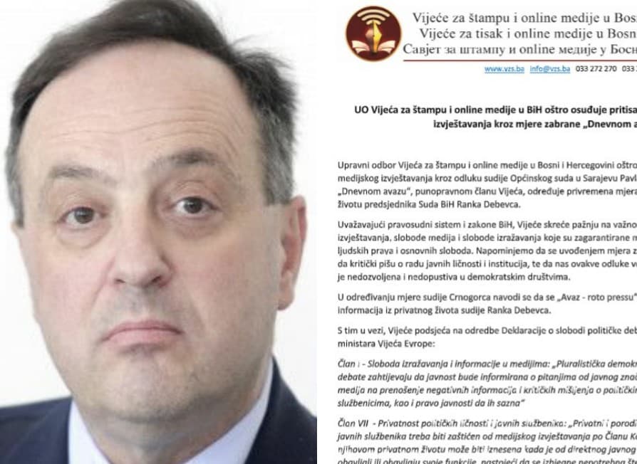 Vijeće za štampu u BiH oštro osuđuje pritisak na slobodu medijskog izvještavanja i mjere zabrane „Dnevnom avazu“