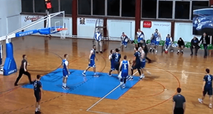 Makljaža na košarkaškoj utakmici Sokolac - Sutjeska