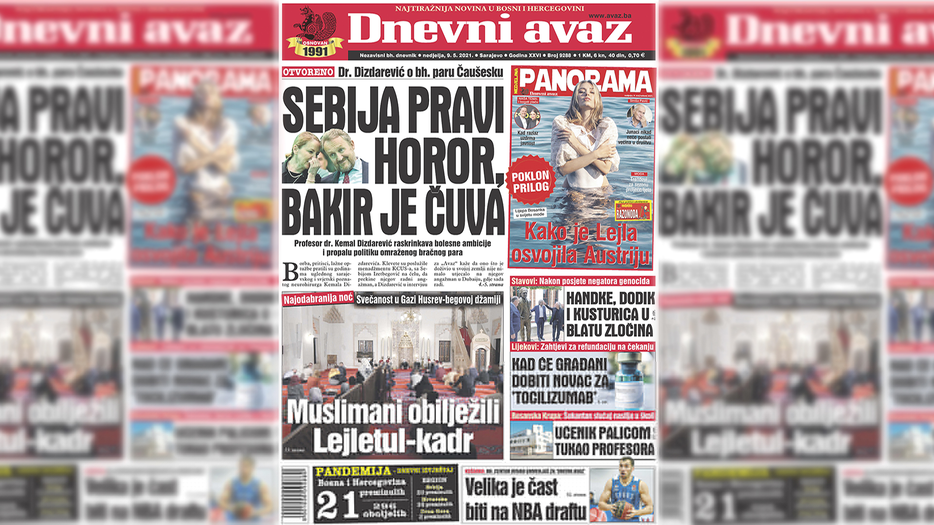 Danas u "Dnevnom avazu" čitajte: Sebija pravi horor, Bakir je čuva