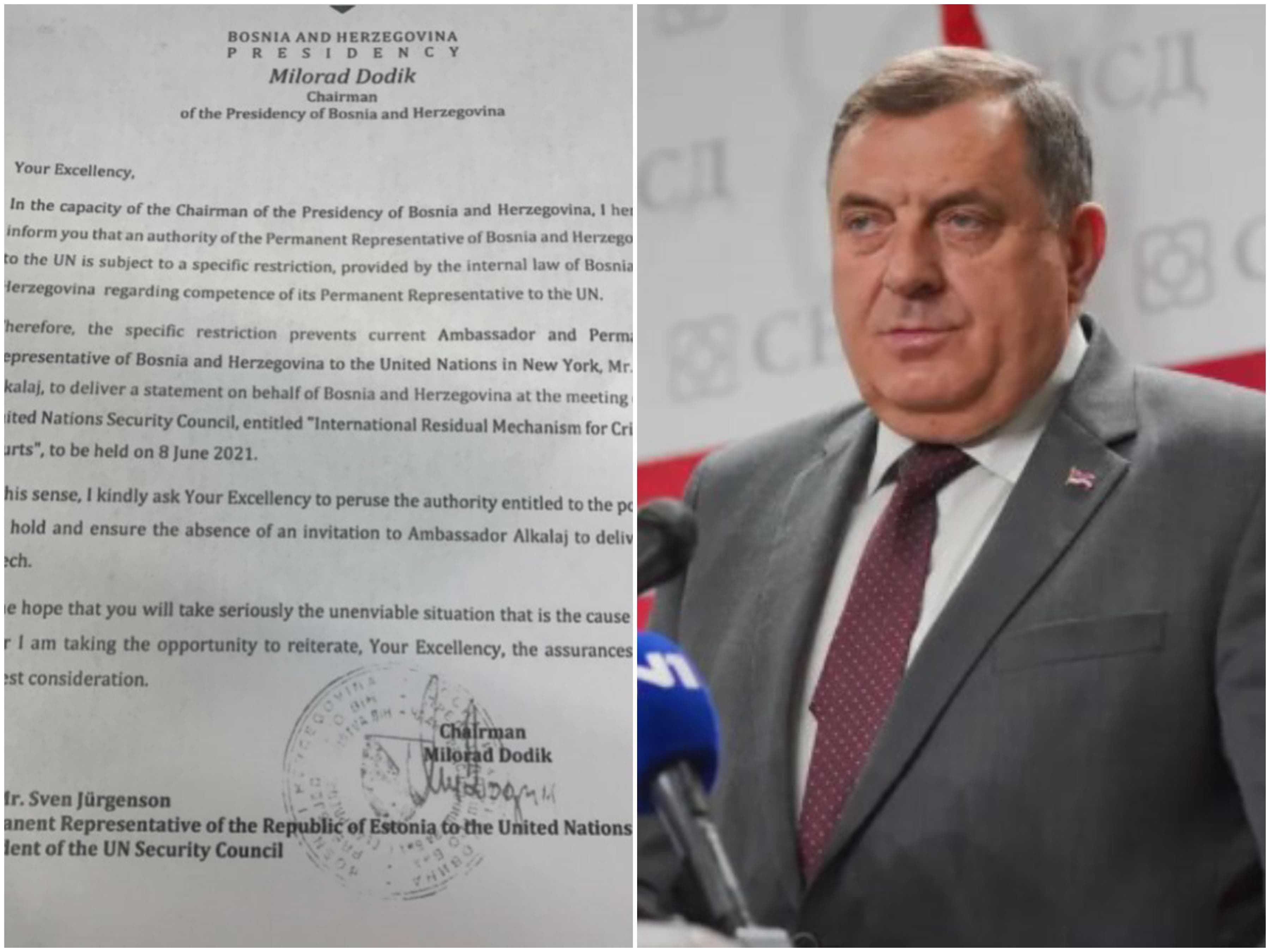 Dodik pokušao spriječiti obraćanje ambasadora Alkalaja u Vijeću sigurnosti UN-a