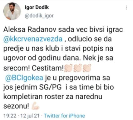 Objava Igora Dodika - Avaz