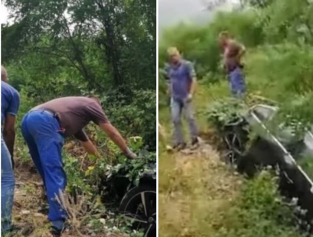 Pogledajte izvlačenje Volva koji je jutros sletio u provaliju kod Konjica