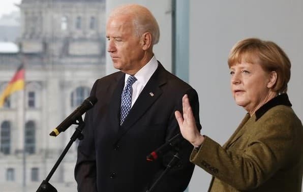 Joe Biden i Angela Merkel - Avaz