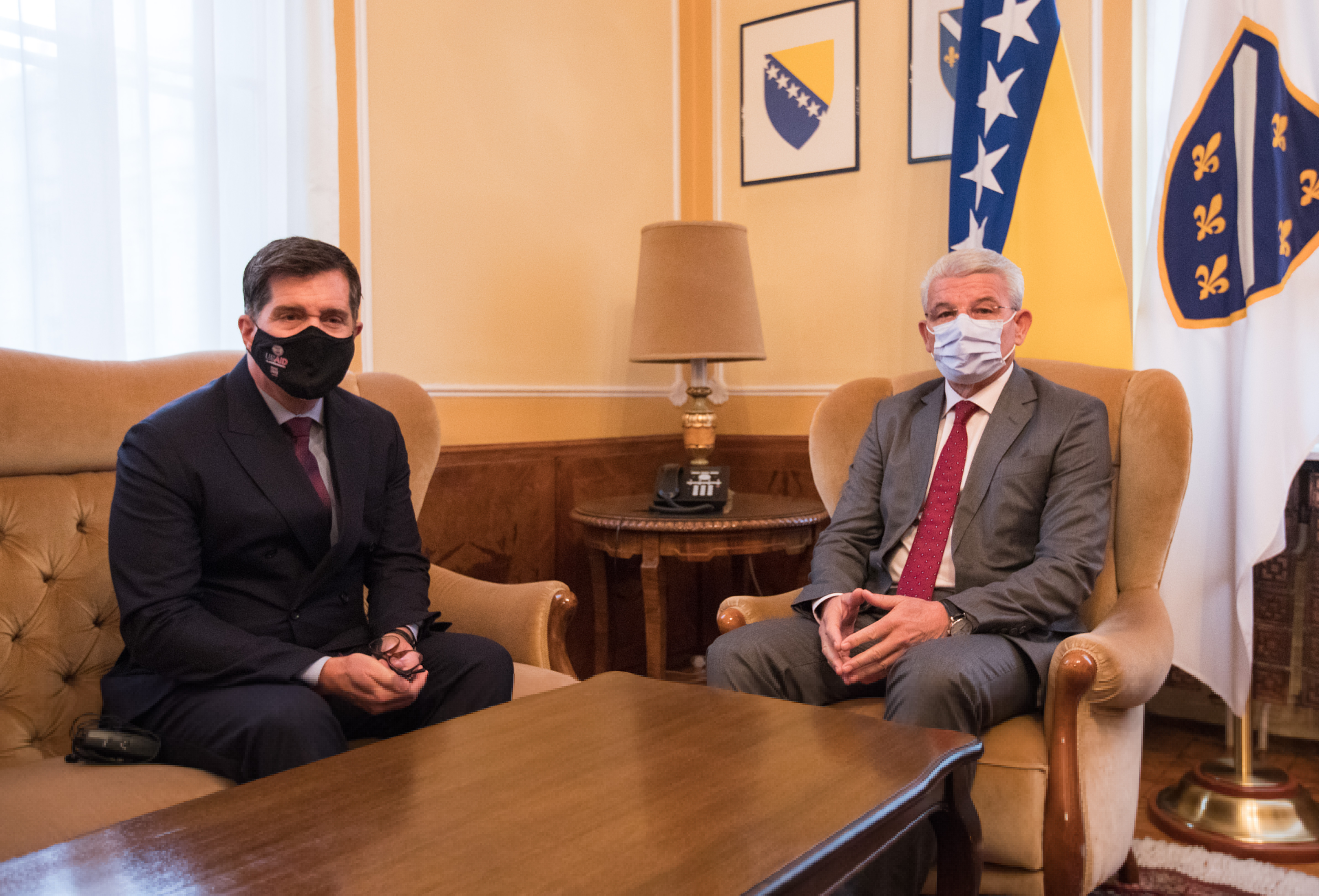 Džaferović se sastao s Nelsonom: Fokus na otklanjanju blokada u radu državnih institucija