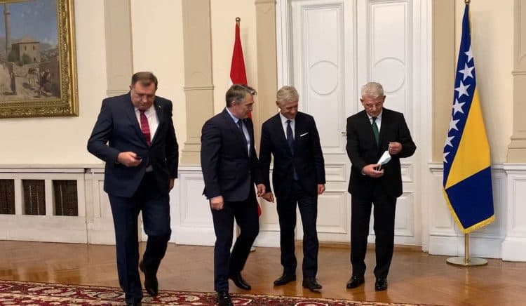 Džaferović, Komšić i Dodik sa Linhartom