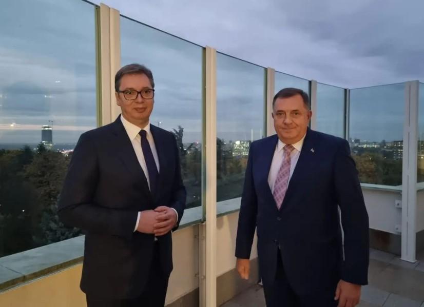 Završen sastanak Dodika i Vučića