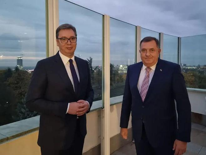 Sastanak Vučića i Dodika: Srbija će uvijek podržavati Dejtonski mirovni sporazum i Ustav BiH