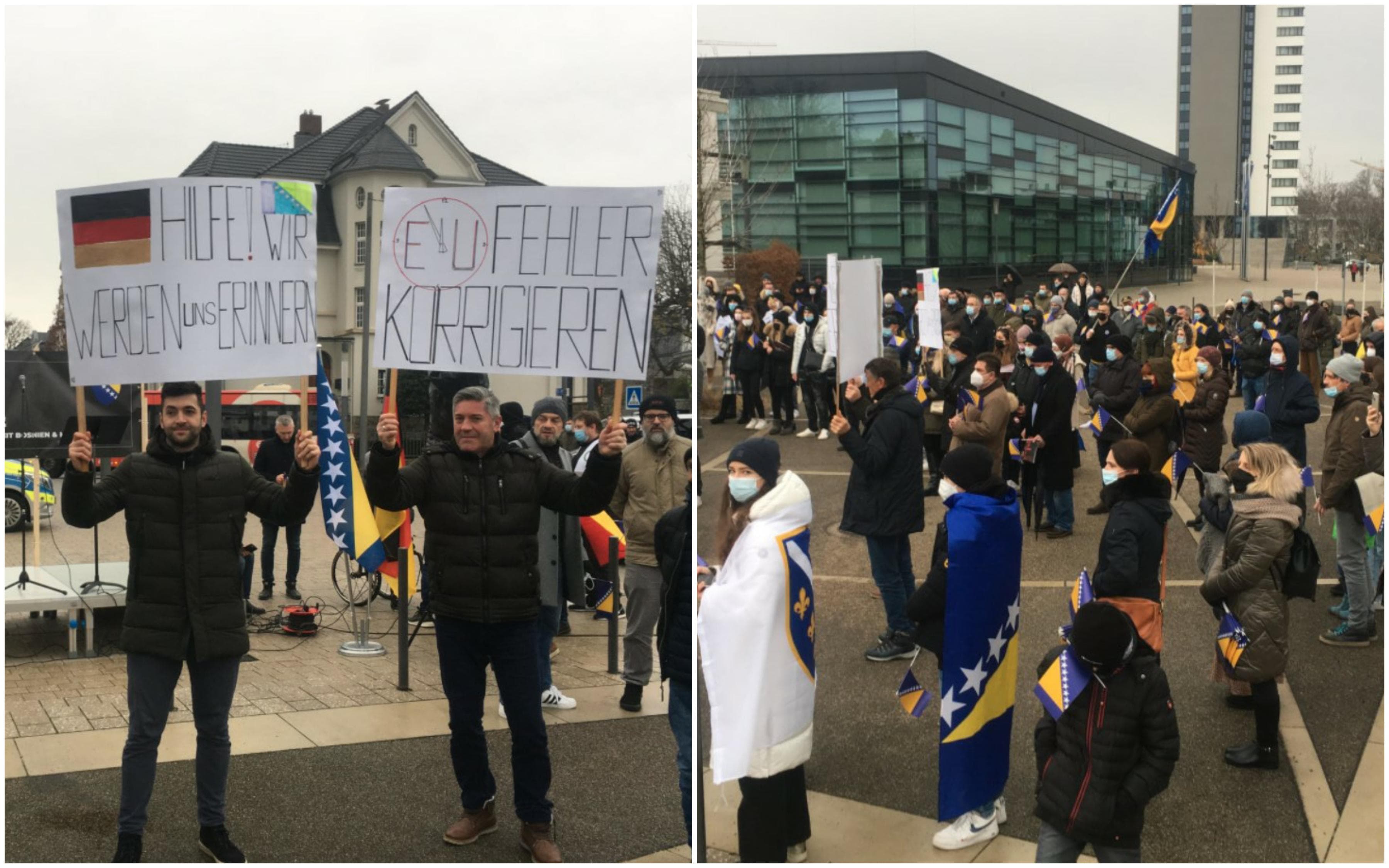 Bosanci protestirali u Bonu za jedinstvo BiH: Ne smiju se ponoviti devedesete