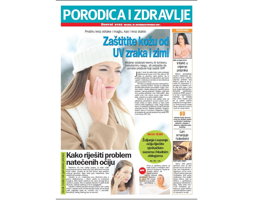 Poklon prilog našim čitaocima: Porodica i zdravlje / Žuljanje i suzenje očiju liječite vještačkim suzama i hladnim oblogama